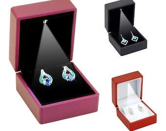 gift jewelry presentation box Novel Box LED Light Jewelry Earring Gift Presentation Box