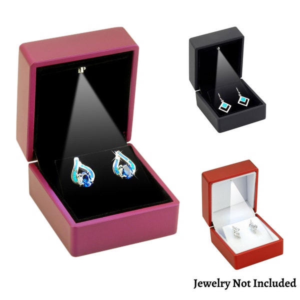 Novel Box LED Light Jewelry Earring Gift Presentation Box