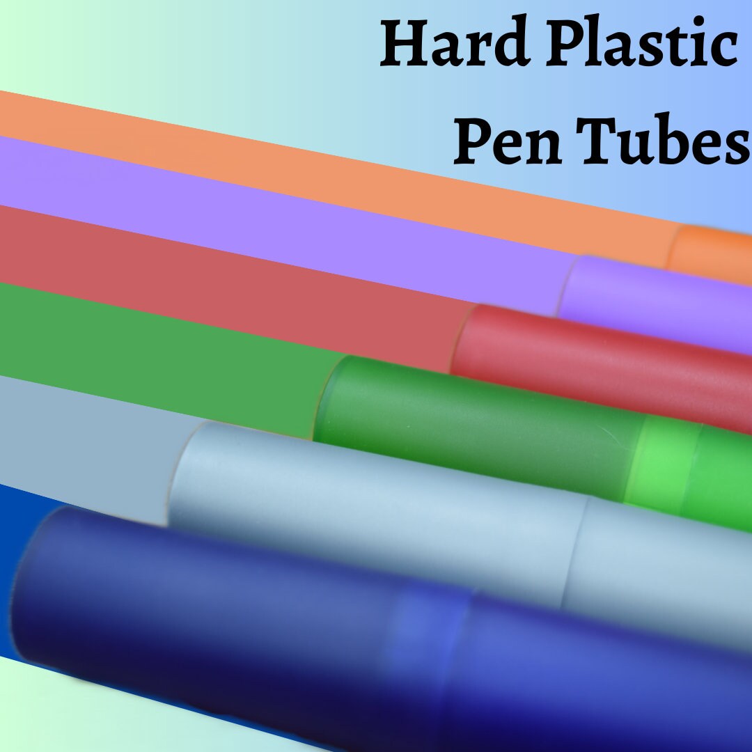 Novel Box Cylindrical Hard Plastic Pen Tubes 5pack Etsy