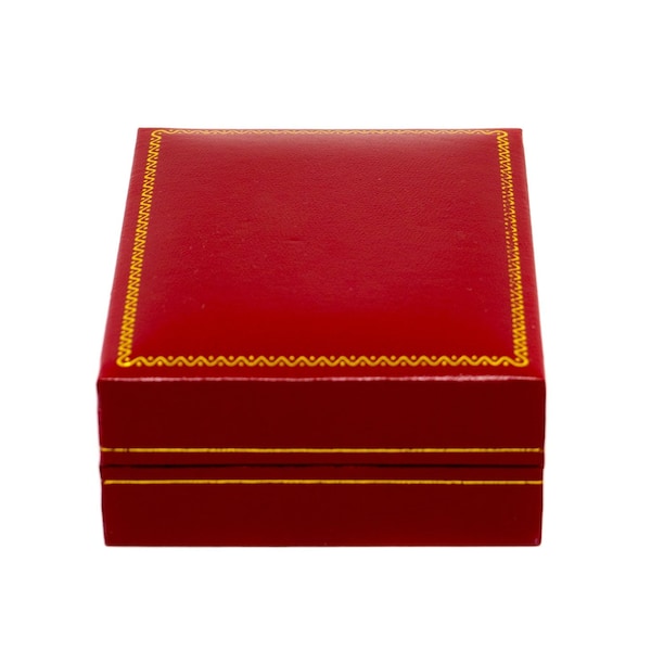 Novel Box™ Jewelry Pendant Box in Red Leather (Carter Collection)