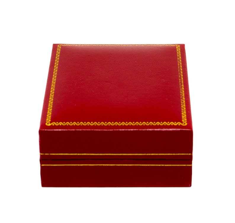 Novel Box™ Jewelry Pendant Box in Red Leather Carter Collection image 1