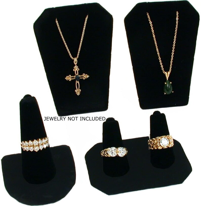 Novel Box™ 11 Piece Black Velvet Jewelry Displays Set Etsy