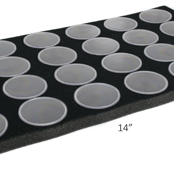 Novel Box™ 24 Count Gem, Mineral, Specimen Jar Display Foam Insert in Black (14.5x7.8x0.75")