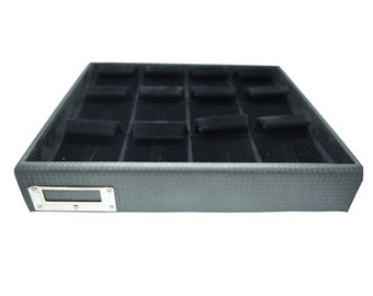 Novel Box Black Velvet Light Weigh12 Rings And Earrings Combination Display Tray