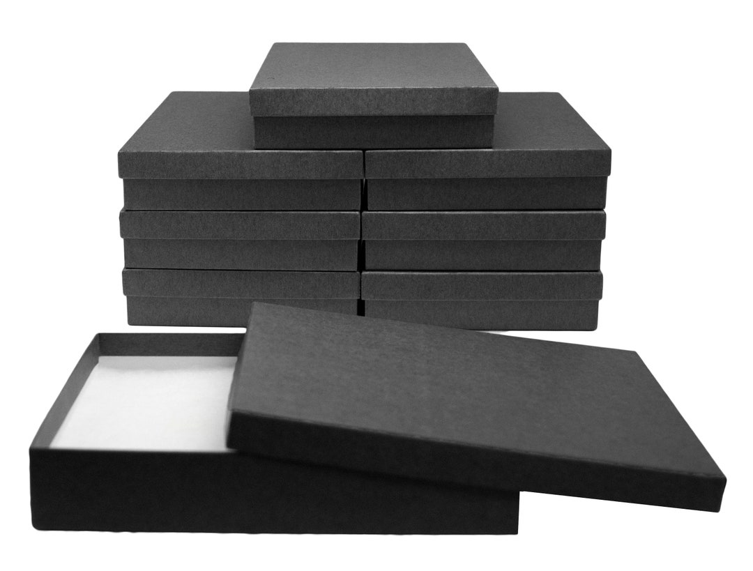 Novel Box™ Made IN USA Jewelry Gift Box in Black With Removable Cotton