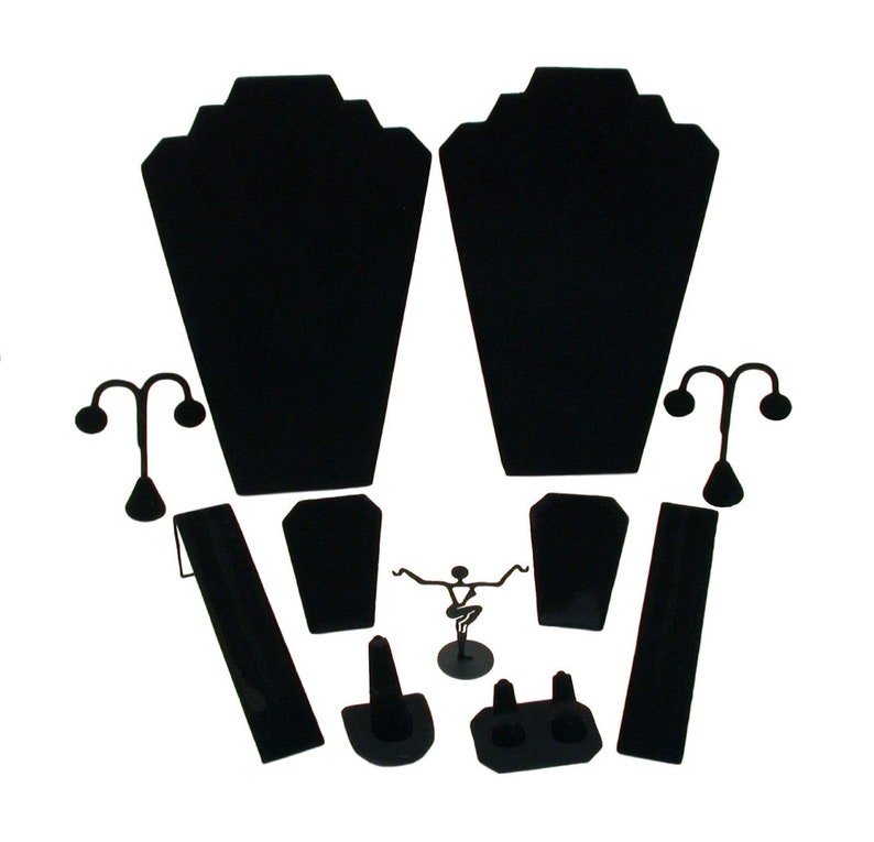 Novel Box™ 11 Piece Black Velvet Jewelry Displays Set Etsy