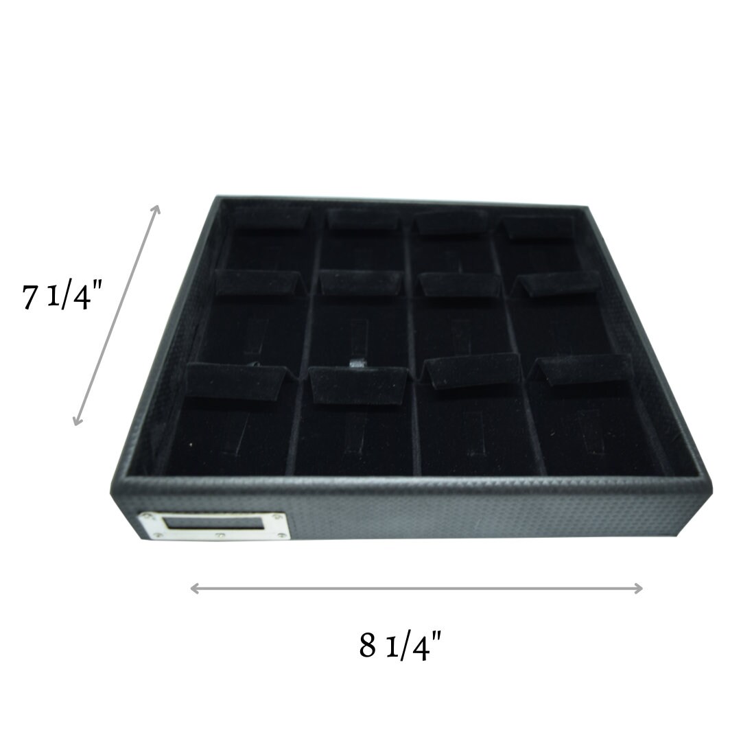 Novel Box Black Velvet Light Weigh12 Rings and Earrings