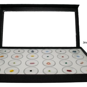 Juvale Black Jewelry Display Tray With Velvet Lining For Gemstones, Rocks, 24 Slots, 14 X 9.5 X 2 In - Foto 2
