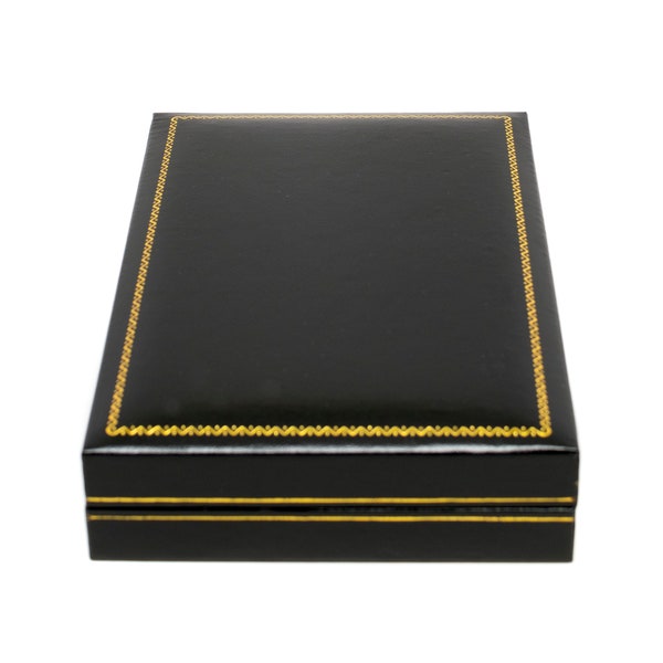 Novel Box™ Jewelry Necklace Box Display Case in Black Leatherette