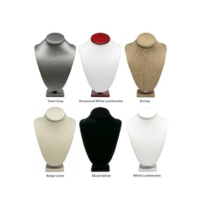 Novel Box™ Necklace Jewelry Display Bust Stand in Various Colors/Sizes