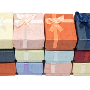 Novel Box™ Cardboard Jewelry Ring Gift Boxes With Rosebug Bows - Etsy