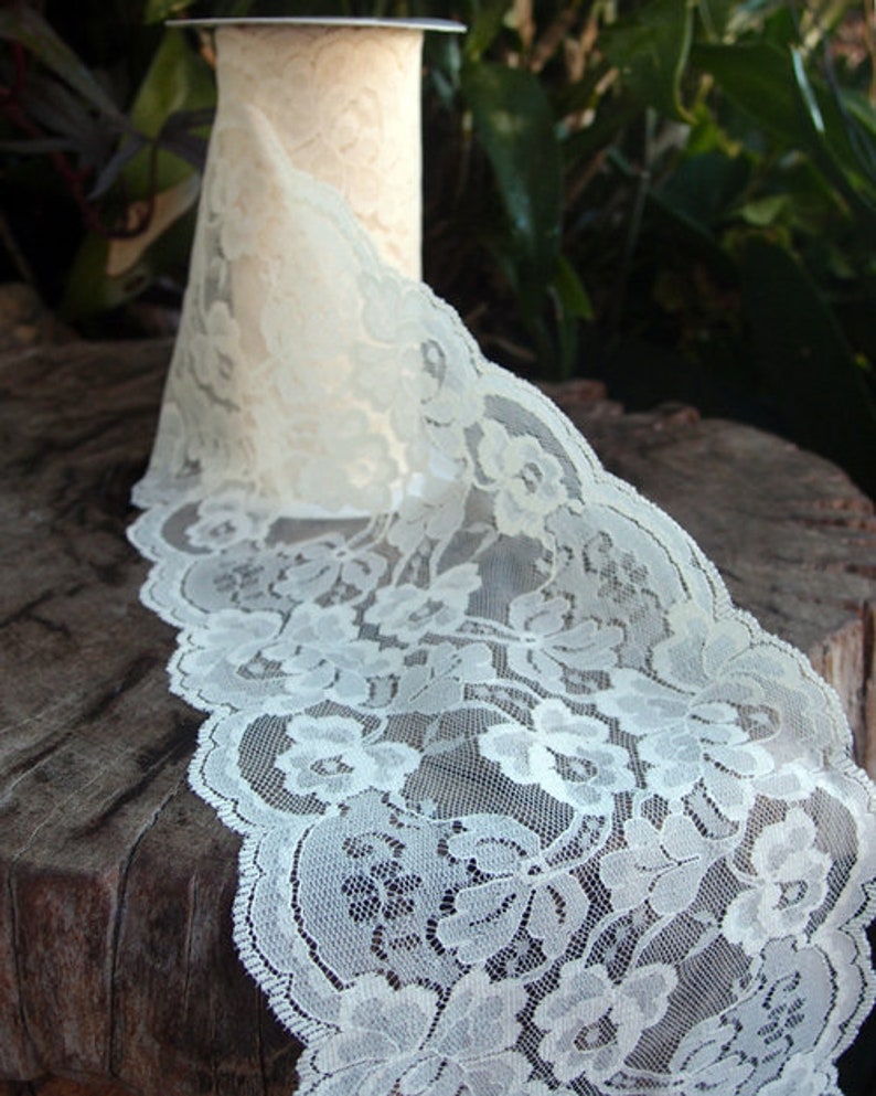 Novel Box™ IVORY LACE RIBBON 10 & 25 Yards image 1