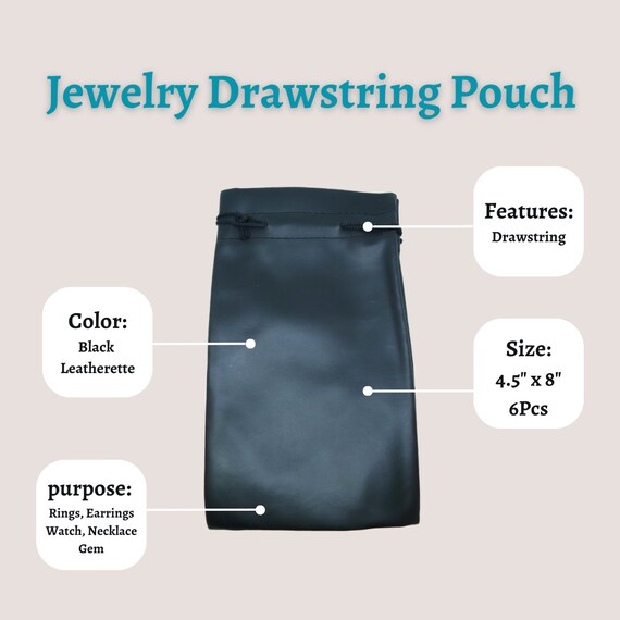  6 Pcs Drawstring Jewelry Bags Drawstring Jewelry Pouch