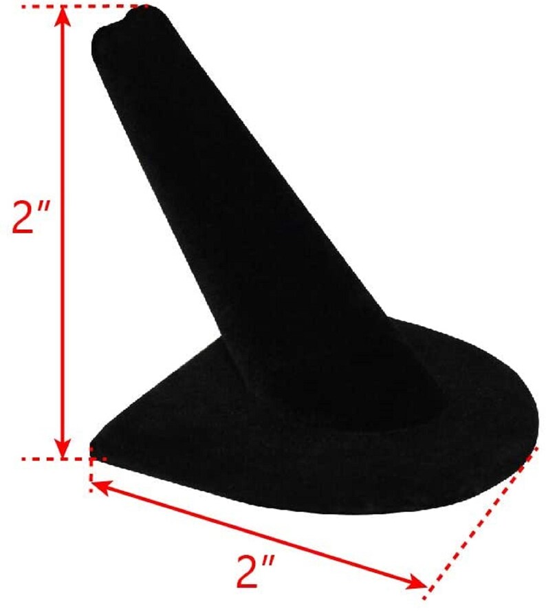 Novel Box™ Set of 6 Black Velvet Ring Finger Jewelry Holder Etsy