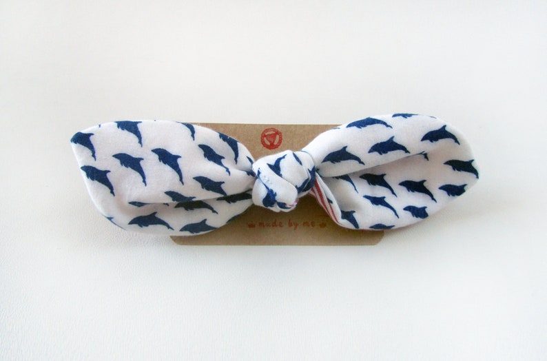 Haargummi Punkte Rockabilly Zopfband Schleife gepunktet Viskose rot blau schwarz