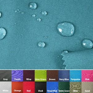 Water Repellent Outdoor Canvas Fabric By The Metre - 150cm width - Various Colours