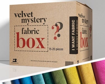 Velvet Mystery Fabric Box | Surprise Lucky Dip Material Remnants