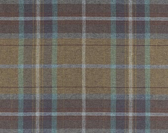 Shetland Tartan Faux Wool Upholstery Fabric By The Metre - Bedlington