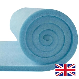 Medium Density Upholstery Foam Sheet 6ft x 2ft, Cushion Seat Pad - UK Made