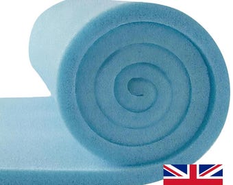 Medium Density Upholstery Foam Sheet 6ft x 2ft, Cushion Seat Pad - UK Made
