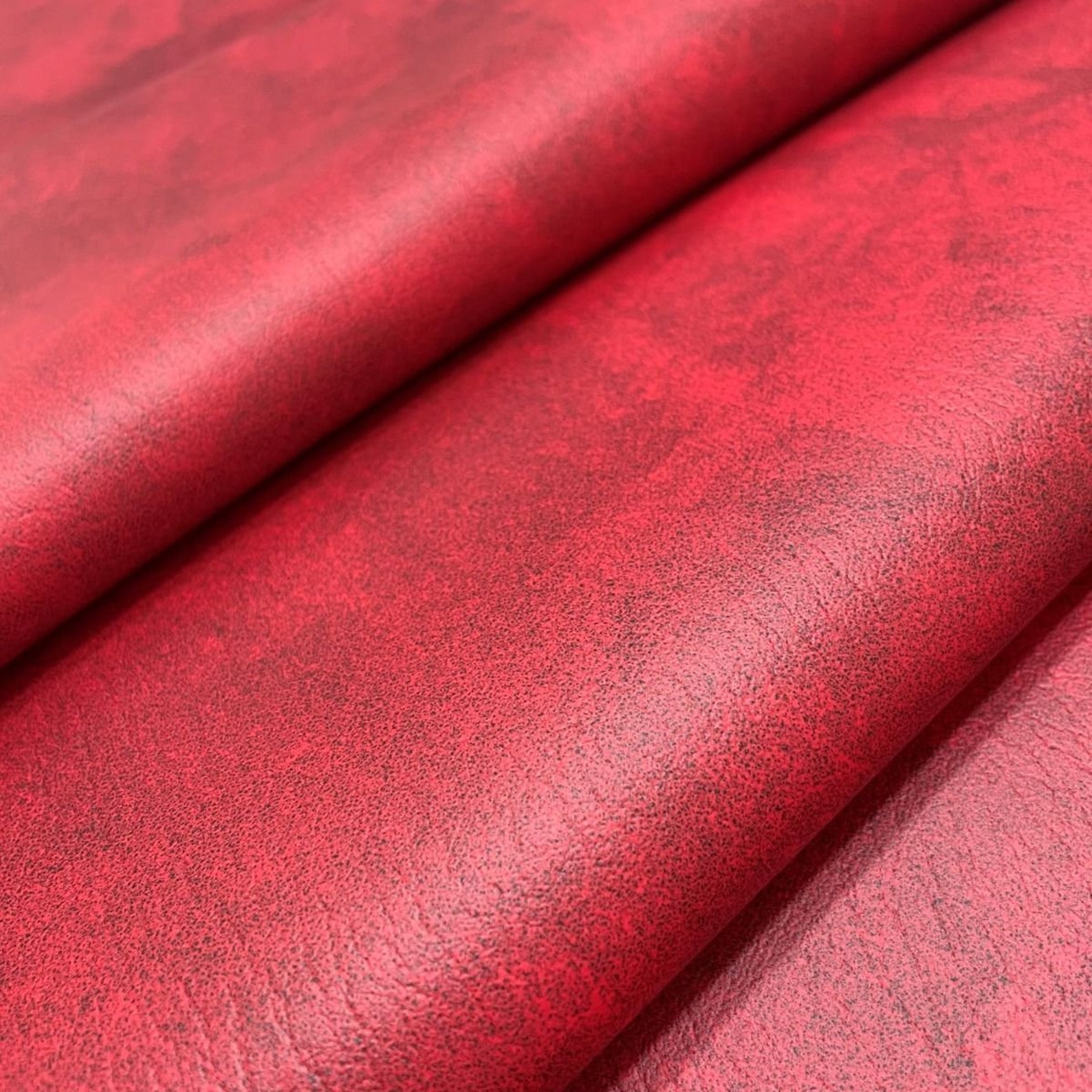 Heavy Feel Faux Leather PVC Upholstery Fabric Red Etsy