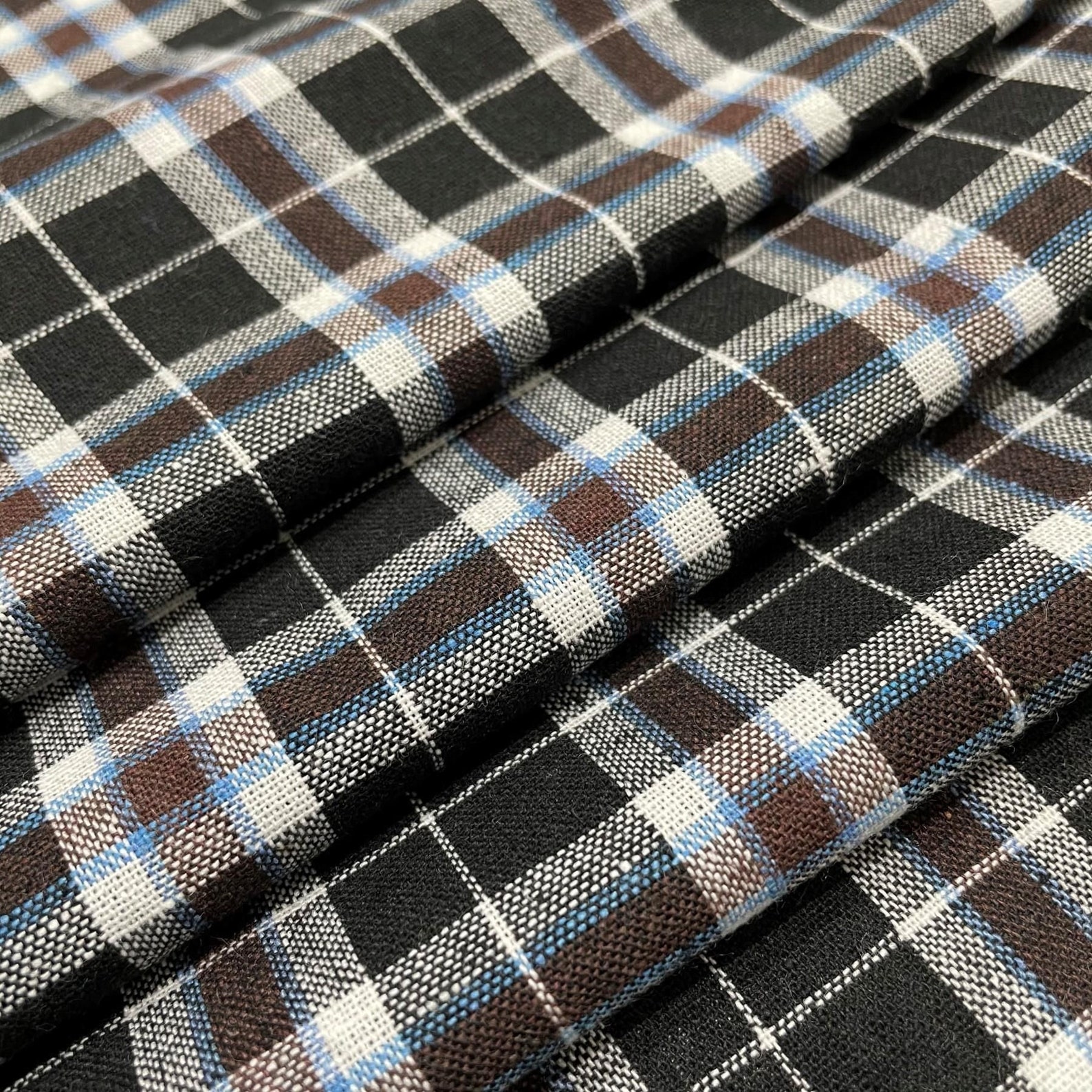 Brushed Cotton Woven Tartan Fabric Etsy