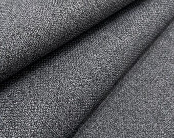 Grey Linen Upholstery Fabric | by the Metre – Malbec Plain Textured Heavy Material