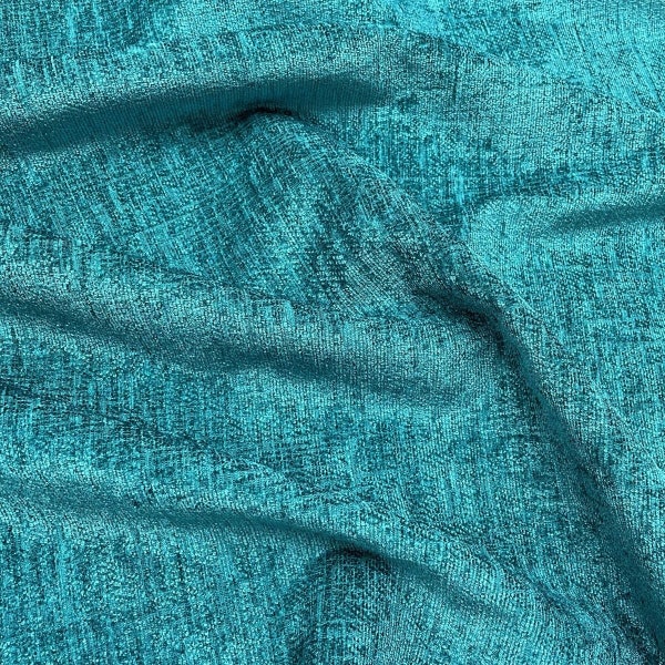 Heavy Weight Chenille Upholstery Fabric By The Metre - Teal