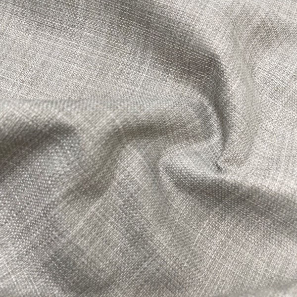 Soft Plain Linen Look Designer Upholstery Fabric By The Metre - Light Grey