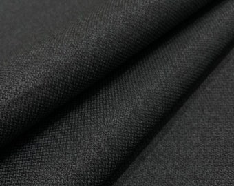 Plain Linen Upholstery Fabric | Malbec Furnishing Material By The Metre - Anthracite