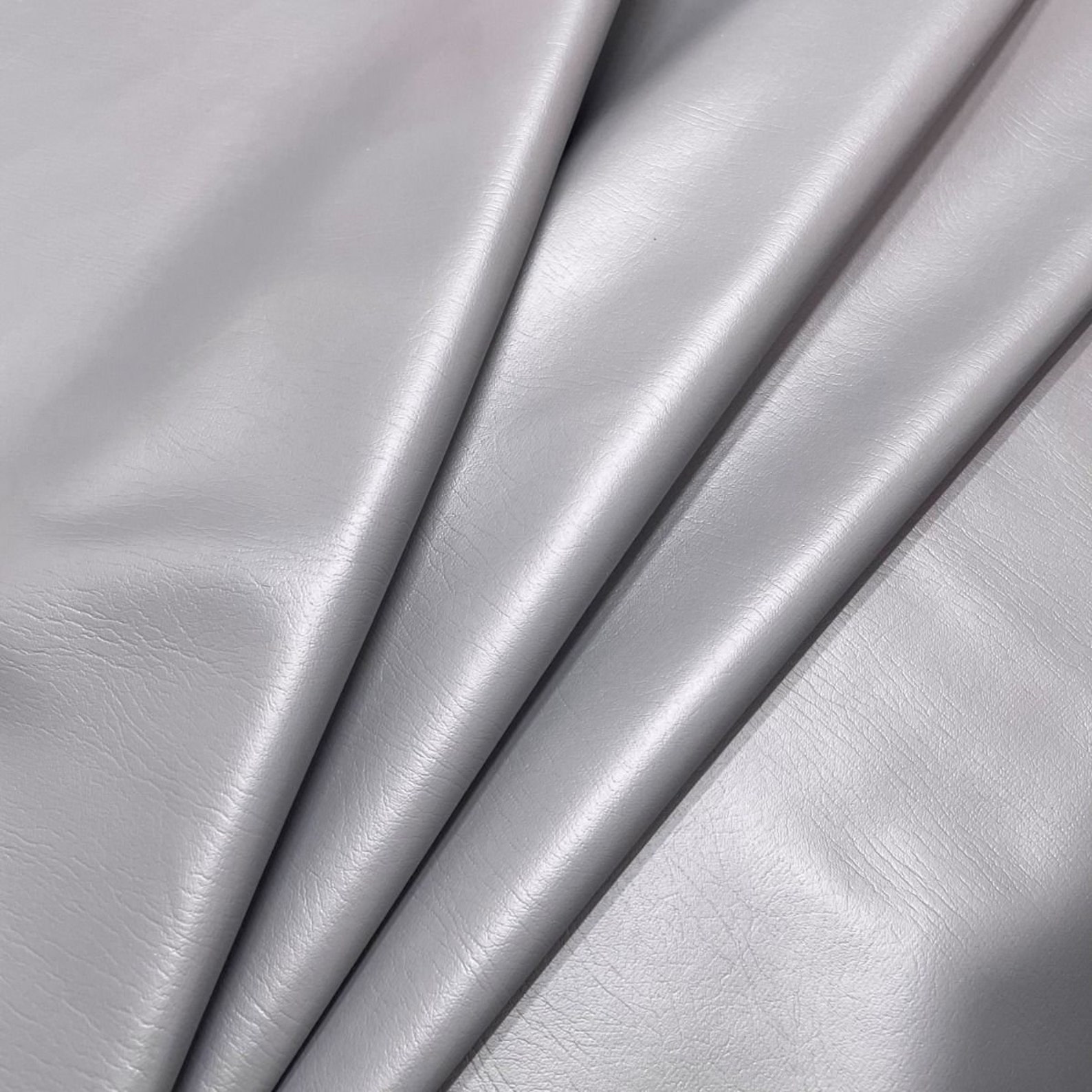 Heavy Feel Faux Leather PVC Upholstery Fabric Grey Etsy UK