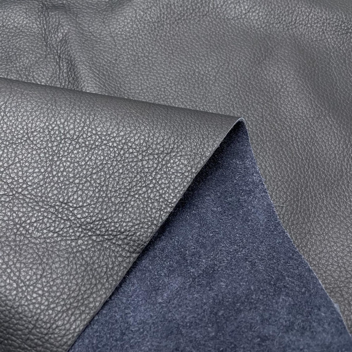 Real Leather Hides Navy 210L X 158W Etsy UK