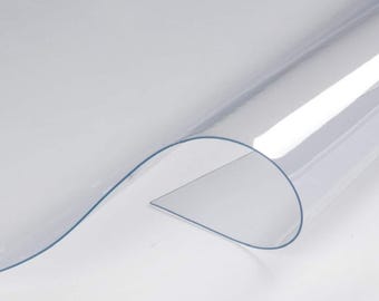 Clear PVC Plastic Sheeting: 0.5mm Thick, Fire Retardant - By The Metre