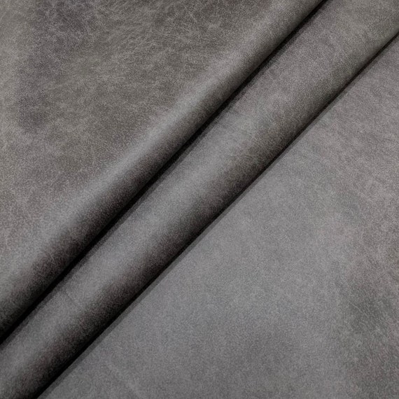 Nevada Antique Faux Leather Suede Upholstery Fabric by the Metre