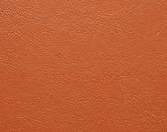 Orange Faux Leather Upholstery Fabric by the Metre, Fire Retardant Vinyl, Crib 5