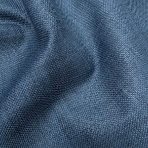 Tissu d'ameublement design lin doux et uni au mètre - bleu nuit