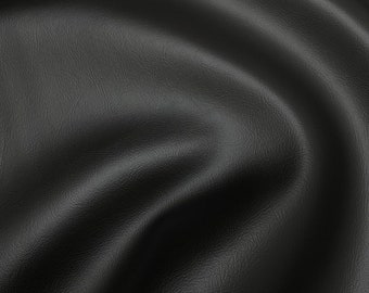 Fire Retardant Faux Leather Upholstery Vinyl Fabric By The Metre - Black