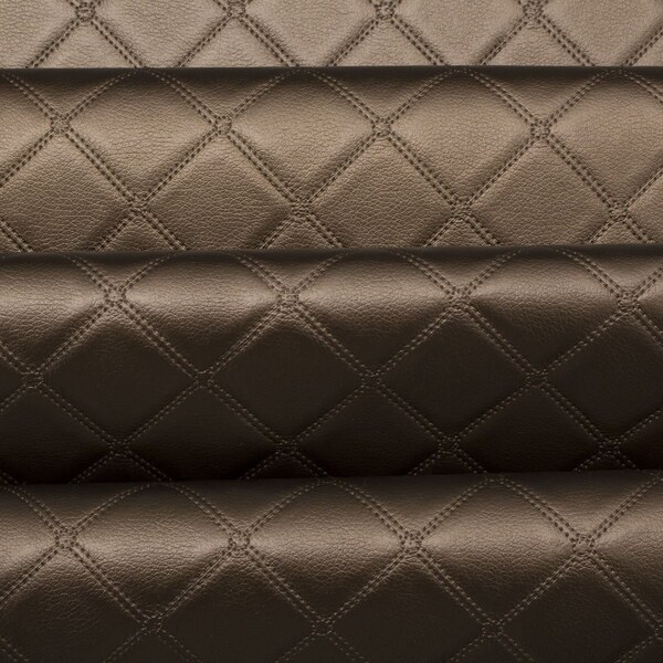 Tela Para Tapicería De Coche Gris/negra Con Diseño Diamante 165cmx100cm Resistente UV
