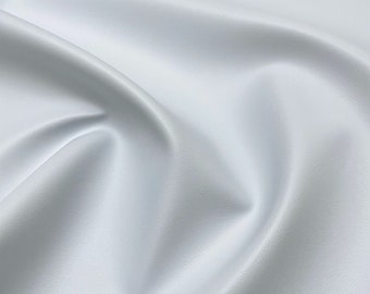 Tessuto vinilico da tappezzeria ignifugo in finta pelle al metro - Bianco