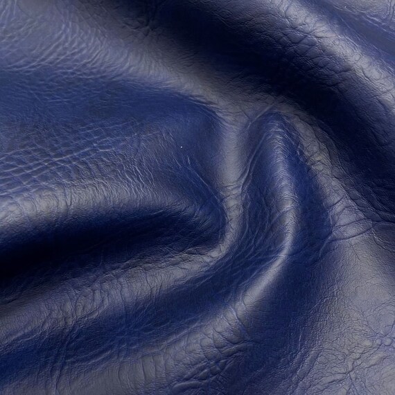 Blue Faux Leather Fabric