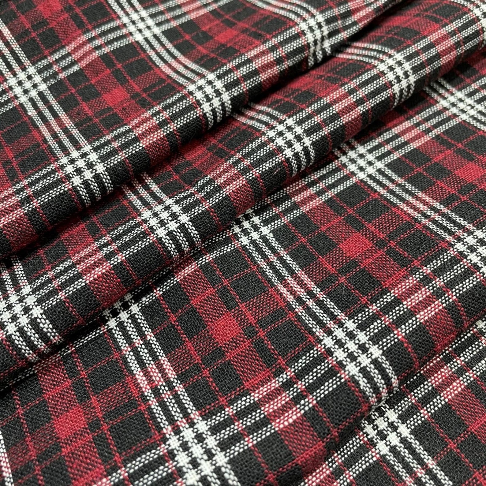 Brushed Cotton Woven Tartan Fabric Etsy