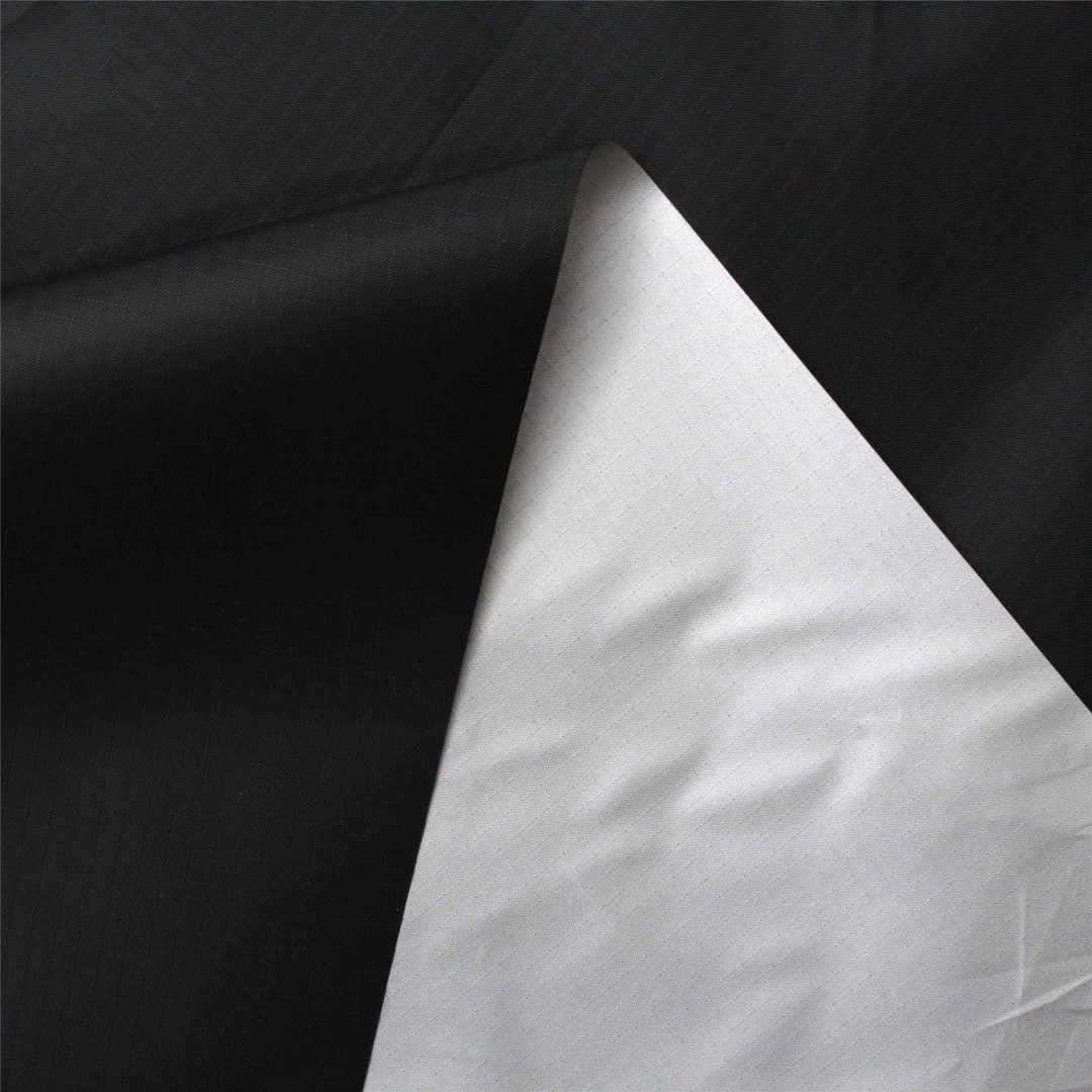 Reflective Ripstop Fabric Waterproof SILVER/BLACK Lightweight Tear  Resistant