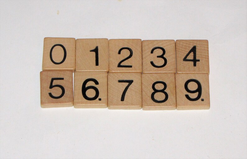 You C H O O S E Vintage SCRABBLE NUMBER TILES for the Game Etsy
