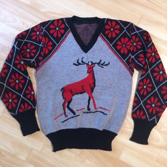 1940s 50s novelty reindeer christmas snowflake swe