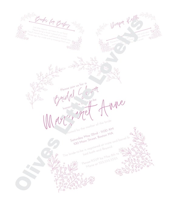 Set Baby Shower Invitation Diaper Raffle Ticket Books for Etsy