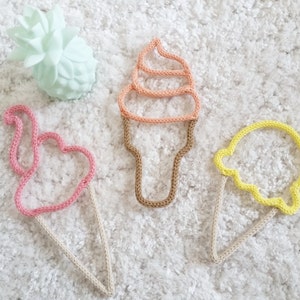 Wool ice cream made with knitting Decoration baby room image 4