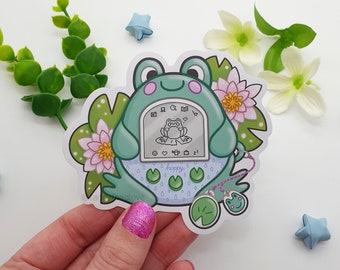 Froggy Virtual Pet Sticker – Matte Weatherproof Vinyl Decal
