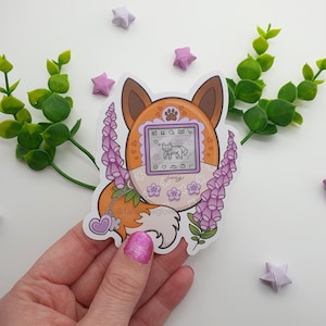 Vinyl Sticker - Fox Virtual Pet - single matte weatherproof cute