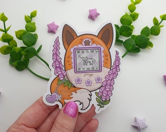 Vinyl Sticker - Fox Virtual Pet - single matte weatherproof cute