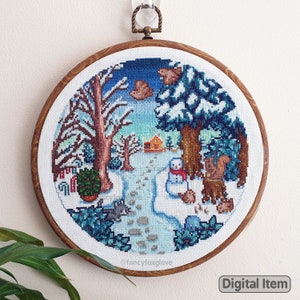 Cross Stitch Pattern - Winter in the Valley - Instant Digital Download